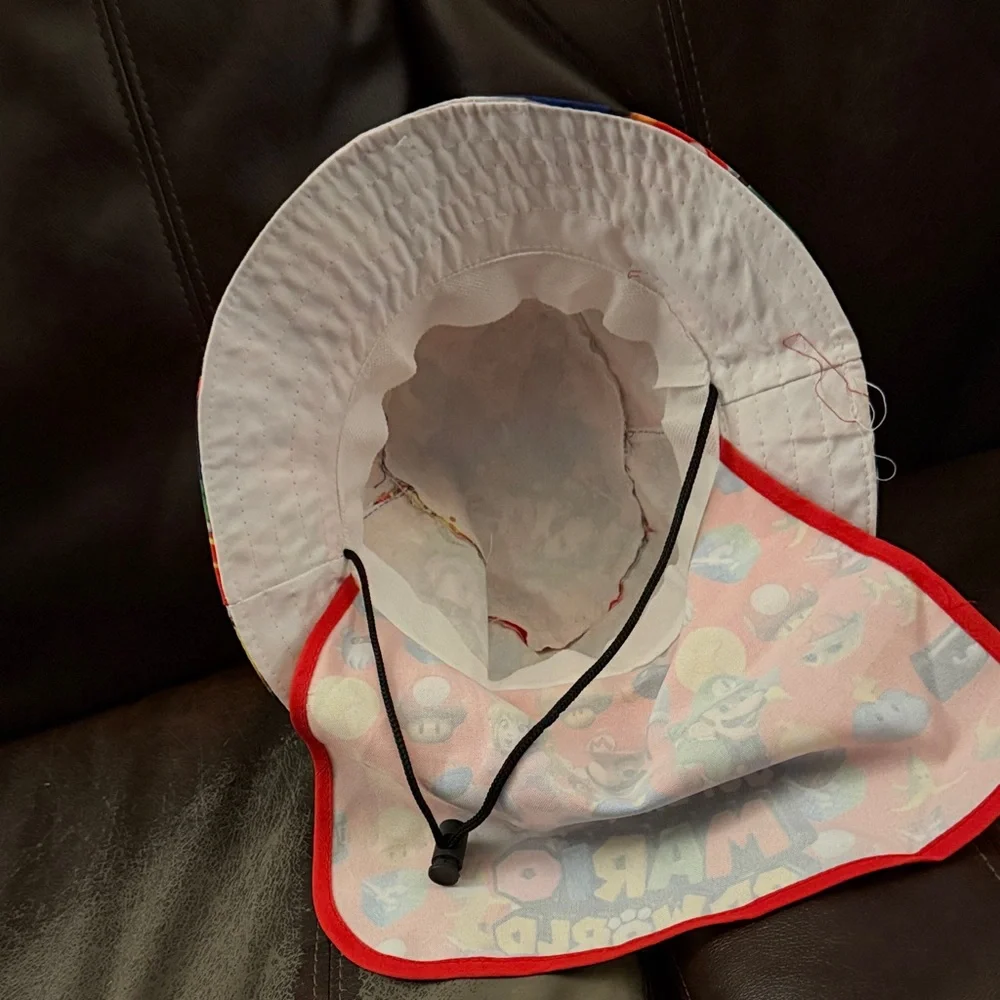 Super Mario Themed Bucket Hat youth kids Nintendo were collectible